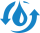 Water Icon - logo blue