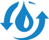 Water Icon - logo blue